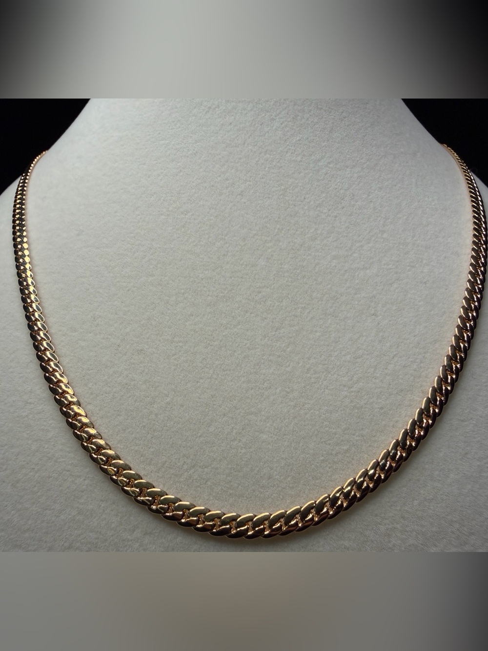 Miami Cuban 18in 4MM 14K Stamped Premium Finish Necklace Brand New Dainty Piece